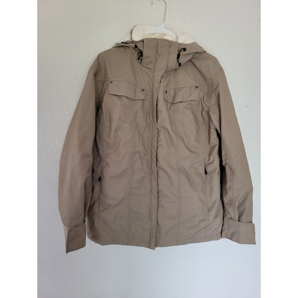 Columbia Titanium Women's Tan Winter Coat Hooded Heavyweight‎ Jacket #8